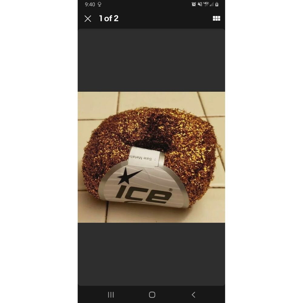 X2 Ice METALLIC FOAM Yarn Dark Copper NEW 2SKEINS @30 GRAMS